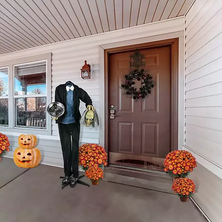 Halloween>Kirklands Home Pre-Lit Animated Headless Man Outdoor Decoration Black
