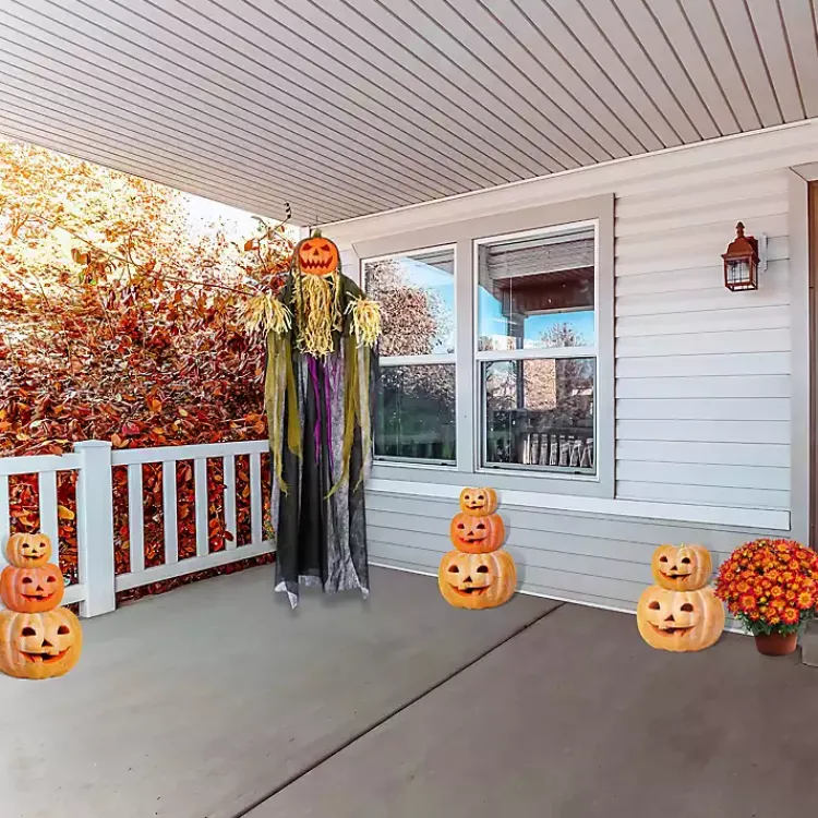 Halloween>Kirklands Home Pre-Lit Animated Scarecrow Outdoor Decoration