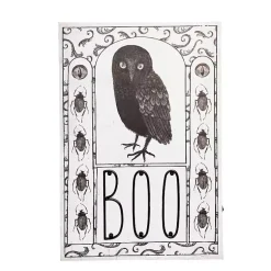 Halloween>Kirklands Home Pre-Lit Boo Owl Halloween Canvas Art Print