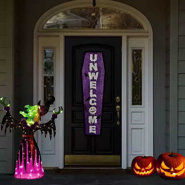 Halloween>Kirklands Home Pre-Lit Cackling Witch Outdoor Decoration
