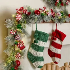Arrangements & Greenery>Kirklands Home Pre-Lit Candy Cane Swirl Christmas Garland
