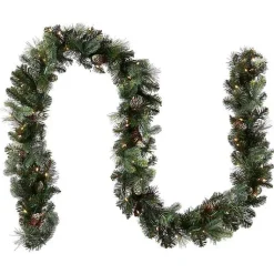 Christmas Arrangements & Garland>Kirklands Home Pre-Lit Carolina Pine Christmas Garland, 9 ft.