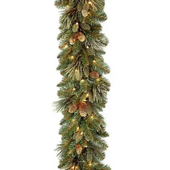 Christmas Arrangements & Garland>Kirklands Home Pre-Lit Carolina Pine Christmas Garland, 9 ft.