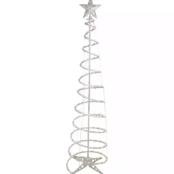 Outdoor Christmas Decorations>Kirklands Home Pre-Lit Clear Spiral Tree, 6 ft. White