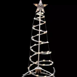 Outdoor Christmas Decorations>Kirklands Home Pre-Lit Clear Spiral Tree, 3 ft. White