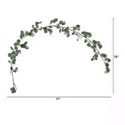 Arrangements & Greenery>Kirklands Home Pre-Lit Eucalyptus Battery Operated Garland Green
