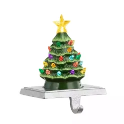 Christmas Stockings & Stocking Holders>Kirklands Home Pre-Lit Evergreen Christmas Stocking Hanger