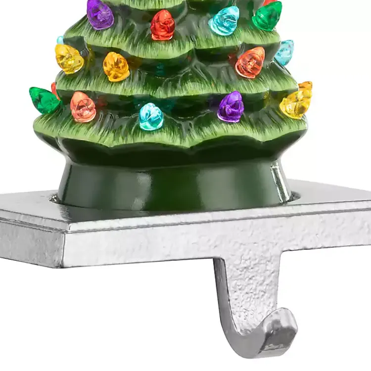 Christmas Stockings & Stocking Holders>Kirklands Home Pre-Lit Evergreen Christmas Stocking Hanger