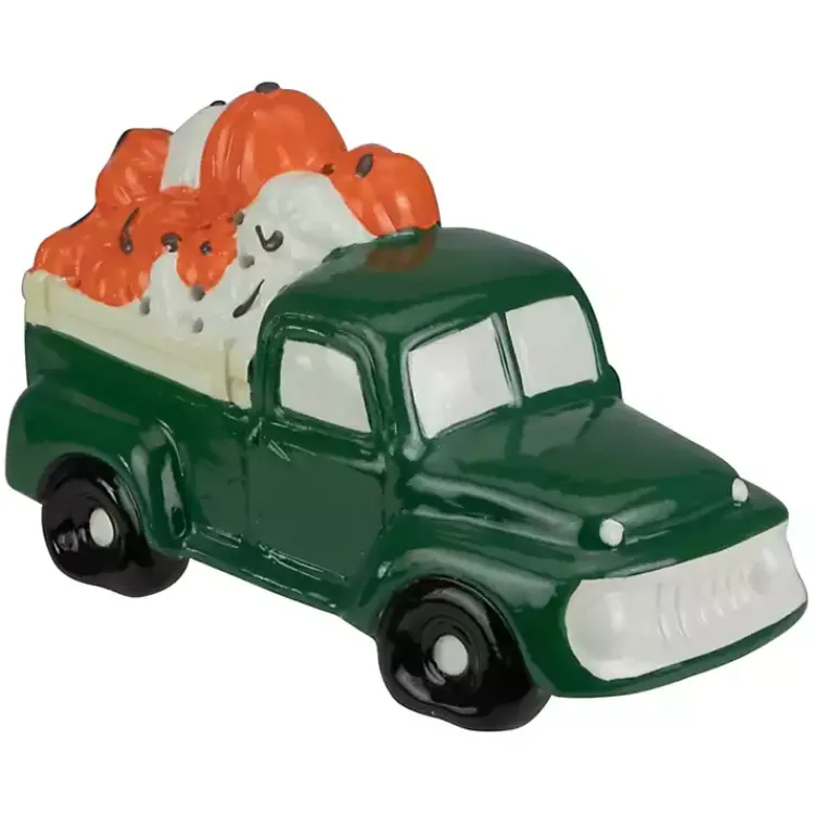 Fall>Kirklands Home Pre-Lit Green Vintage Truck Figurine