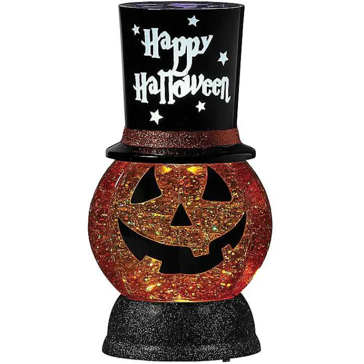 Halloween>Kirklands Home Pre-Lit Jack O Lantern Globe Decoration