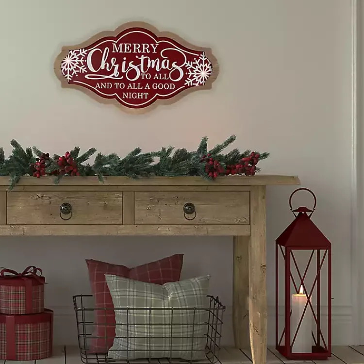 Christmas Art & Wall Decor>Kirklands Home Pre-Lit Merry Christmas to All Wall Plaque