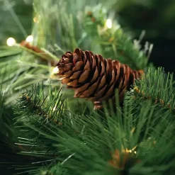 Christmas Wreaths>Kirklands Home Pre-Lit Mixed Pine and Pinecone Christmas Wreath