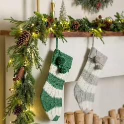 Arrangements & Greenery>Kirklands Home Pre-Lit Norfolk Pine and Blue Berry Garland