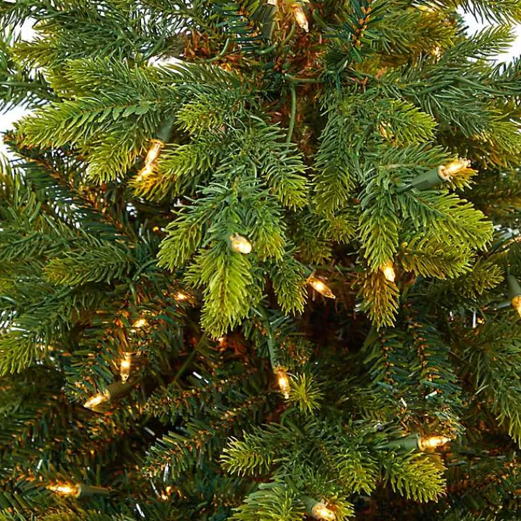 Christmas Arrangements & Garland>Kirklands Home Pre-Lit North Carolina Fir Tree in Red Planter