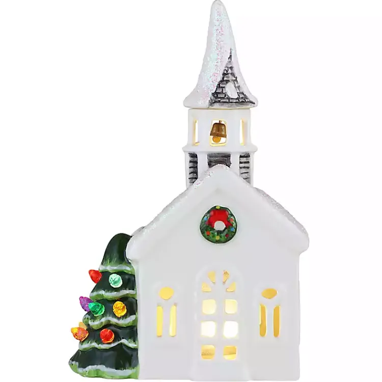 Christmas Decorations>Kirklands Home Pre-Lit Nostalgic Christmas Church