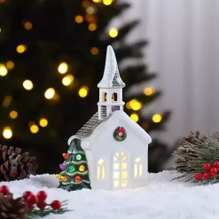 Christmas Decorations>Kirklands Home Pre-Lit Nostalgic Christmas Church