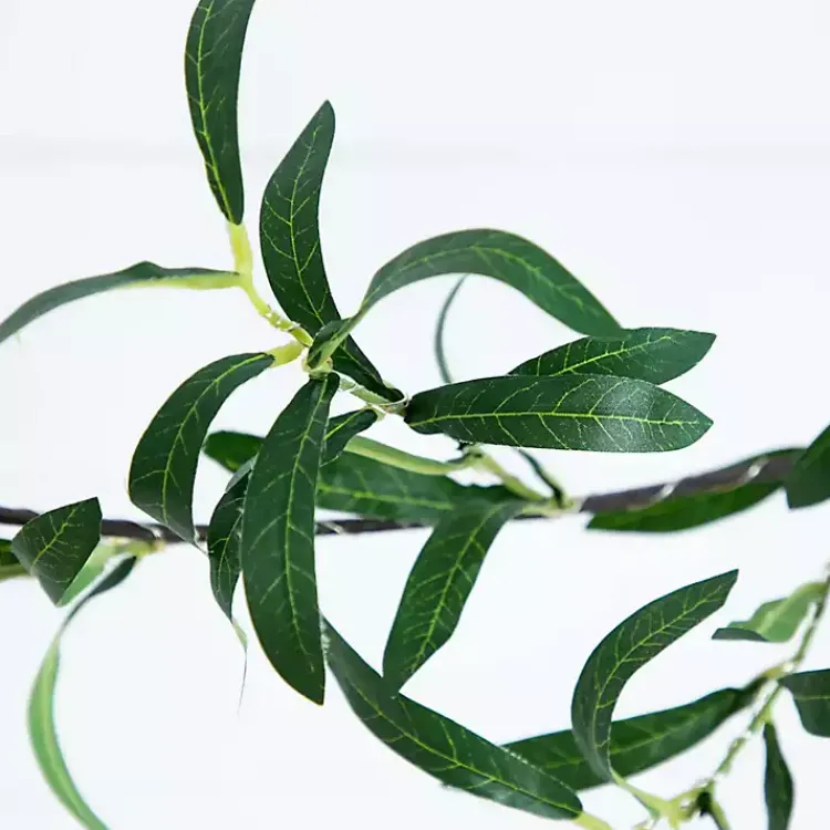 Arrangements & Greenery>Kirklands Home Pre-Lit Olive Branch Battery Operated Garland Green