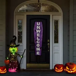 Halloween>Kirklands Home Pre-Lit Outdoor Witch Decoration