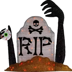 Halloween>Kirklands Home Pre-Lit RIP Tombstone Outdoor Decoration