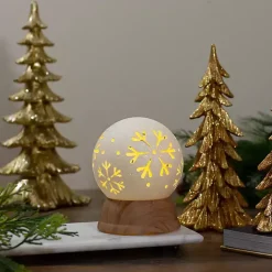 Christmas Decorations>Kirklands Home Pre-Lit Snowflake Christmas Snow Globe