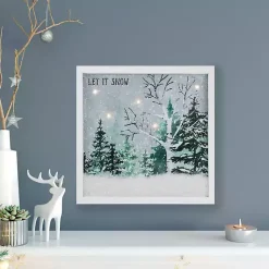 Christmas Art & Wall Decor>Kirklands Home Pre-Lit Snowglobe Landscape Framed Art Print