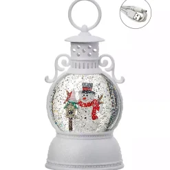 Christmas Decorations>Kirklands Home Pre-Lit Snowman and Cardinal Snow Globe White