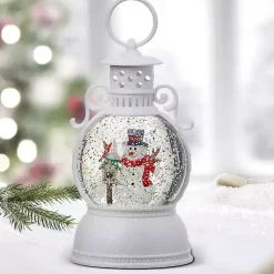 Christmas Decorations>Kirklands Home Pre-Lit Snowman and Cardinal Snow Globe White