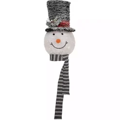 Christmas Tree Decorations>Kirklands Home Pre-Lit Snowman with Top Hat Tree Topper