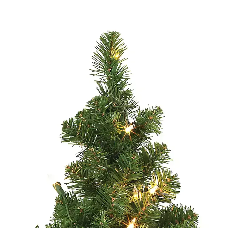 Christmas Trees>Kirklands Home Pre-Lit Spiral Potted Pine Trees, Set of 2