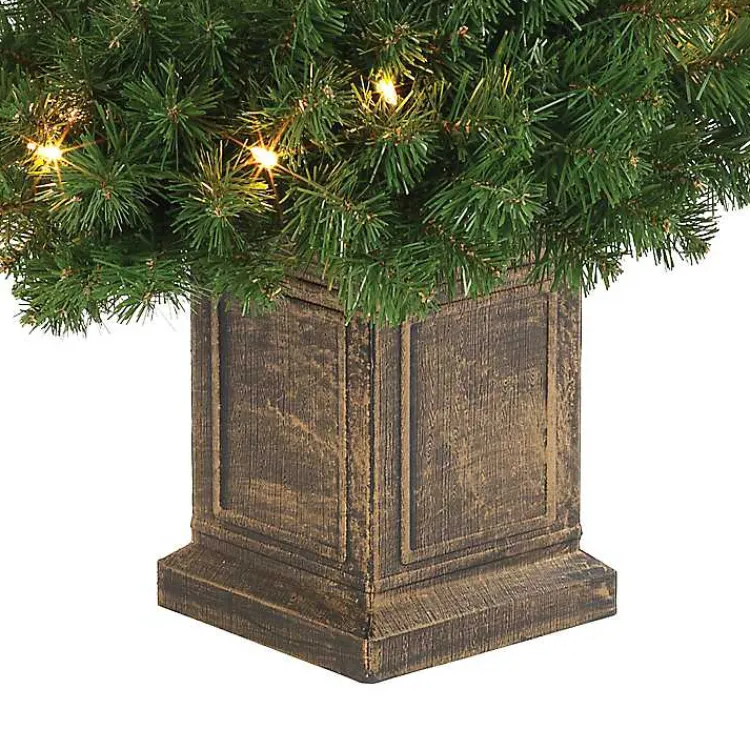 Christmas Trees>Kirklands Home Pre-Lit Spiral Potted Pine Trees, Set of 2