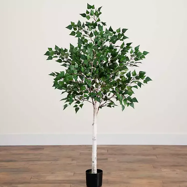 Trees & Topiaries>Kirklands Home Pre-Lit Warm LED Birch Tree, 5 ft.