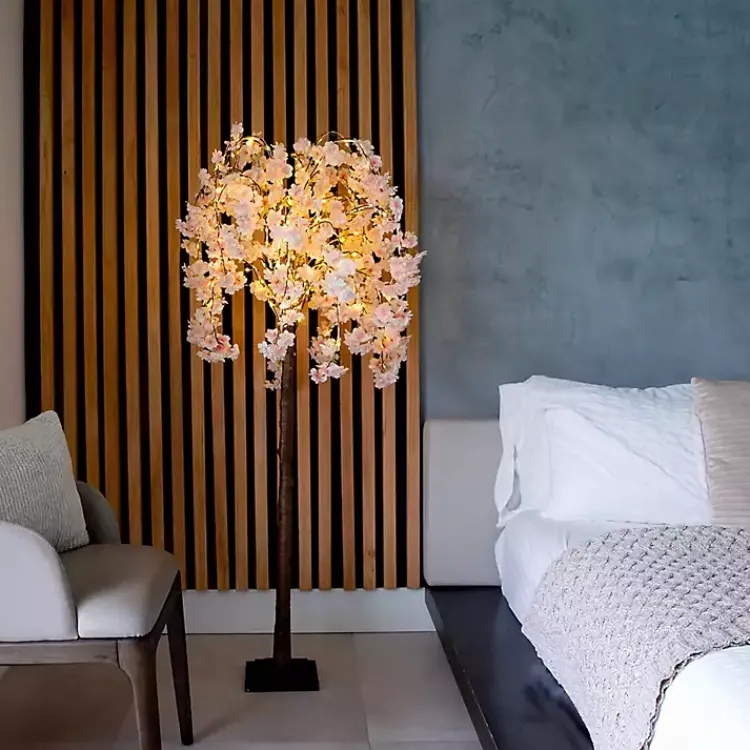 Trees & Topiaries>Kirklands Home Pre-Lit Warm LED Cherry Blossom Tree, 5 ft.