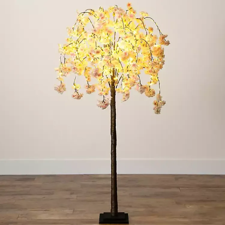 Trees & Topiaries>Kirklands Home Pre-Lit Warm LED Cherry Blossom Tree, 5 ft.