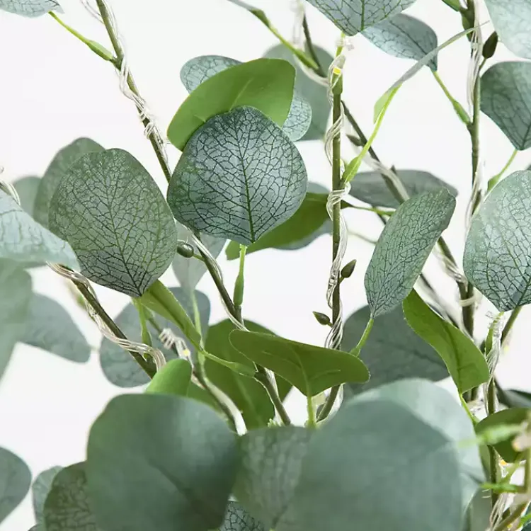 Trees & Topiaries>Kirklands Home Pre-Lit Warm LED Eucalyptus Plant, 4 ft.