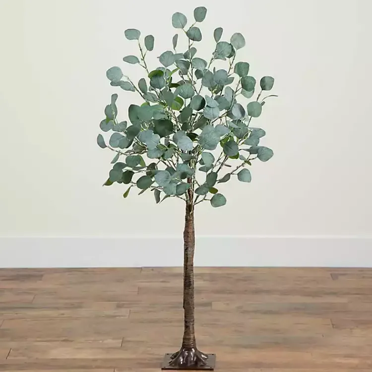 Trees & Topiaries>Kirklands Home Pre-Lit Warm LED Eucalyptus Plant, 4 ft.