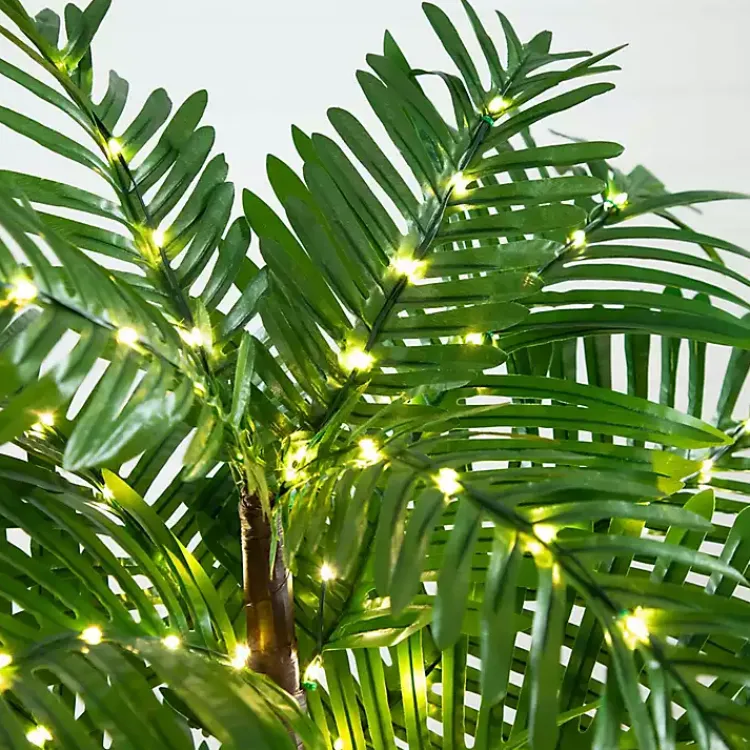 Trees & Topiaries>Kirklands Home Pre-Lit Warm LED Palm Tree, 4 ft.