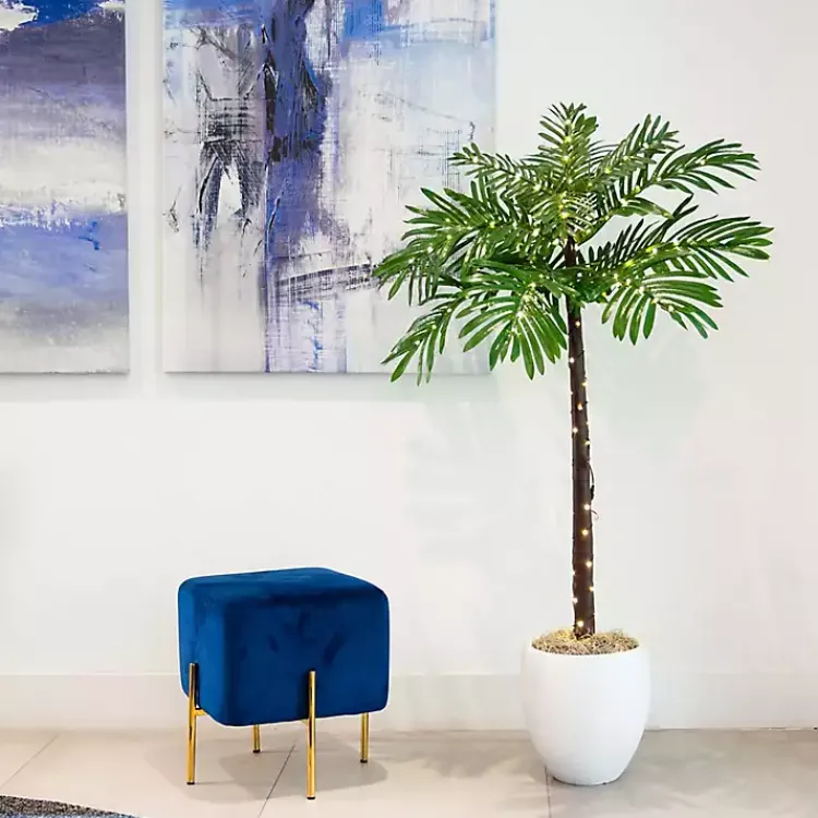 Trees & Topiaries>Kirklands Home Pre-Lit Warm LED Palm Tree, 4 ft.