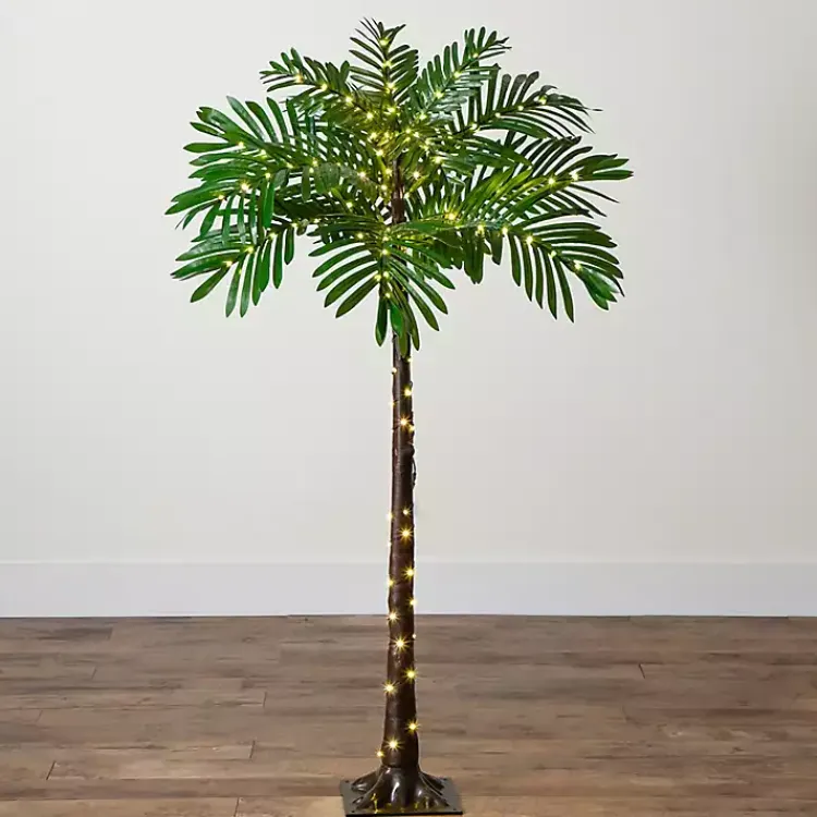 Trees & Topiaries>Kirklands Home Pre-Lit Warm LED Palm Tree, 4 ft.
