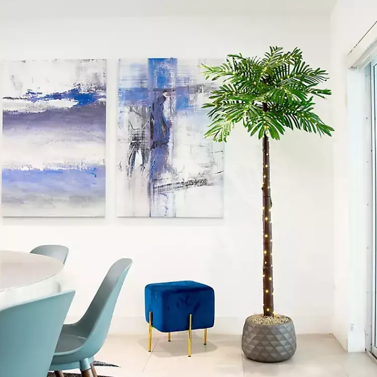 Trees & Topiaries>Kirklands Home Pre-Lit Warm LED Palm Tree, 6 ft.