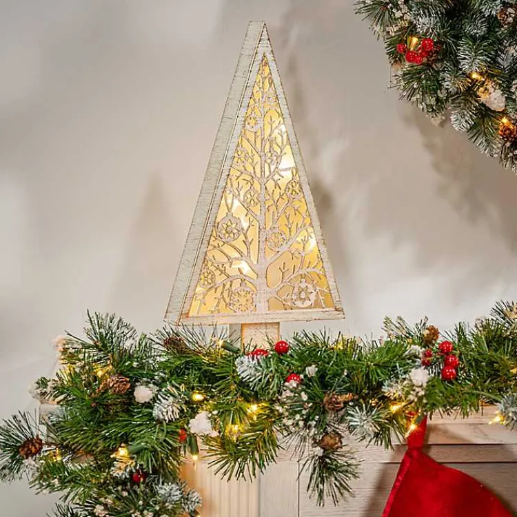 Christmas Decorations>Kirklands Home Pre-Lit Wood A-Frame Tree White