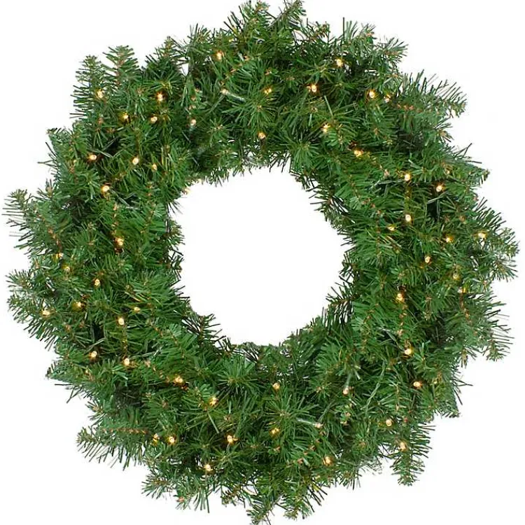 Christmas Wreaths>Kirklands Home Pre-Lit Whitmire Pine Christmas Wreath Green