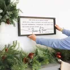 Christmas Art & Wall Decor>Kirklands Home Prince of Peace Framed Wall Plaque White