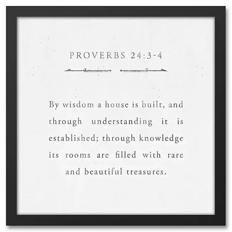 Kirklands Home Proverbs Black Framed Canvas Art Print Outlet