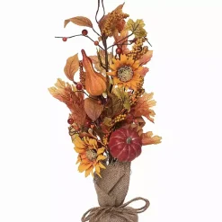 Fall>Kirklands Home Pumpkin and Sunflower Harvest Arrangement