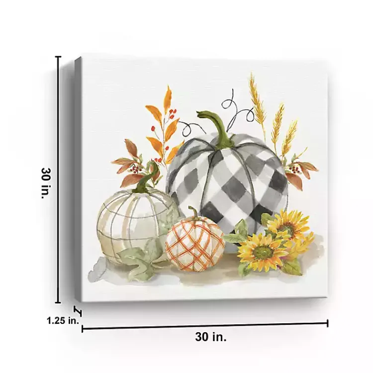 Fall>Kirklands Home Pumpkin Décor II Canvas Art Print, 30x30