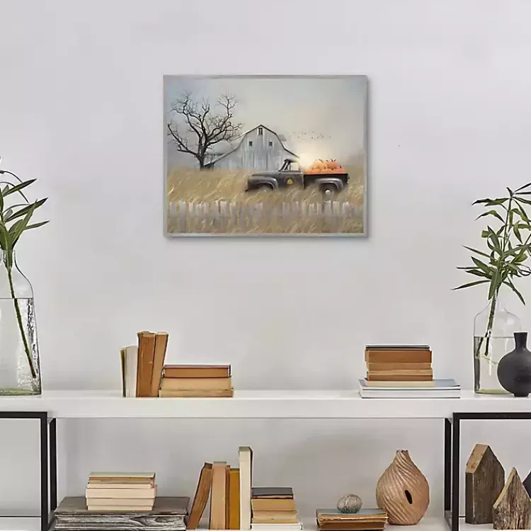 Fall>Kirklands Home Pumpkin Harvest Framed Fall Canvas Art Print
