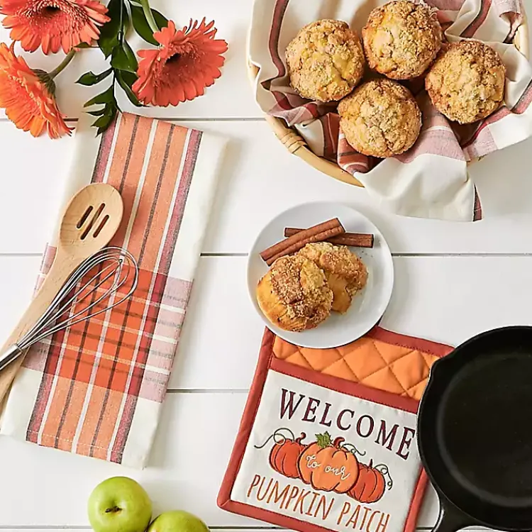 Fall>Kirklands Home Pumpkin Patch 3-pc. Dishtowel and Potholder Set