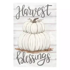 Fall>Kirklands Home Pumpkin Stack Harvest Blessings Canvas Art Print