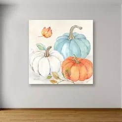 Fall>Kirklands Home Pumpkin Trio Canvas Art Print