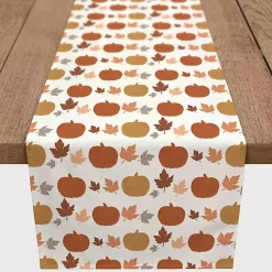 Fall>Kirklands Home Pumpkins and Leaves Table Runner, 72 in.